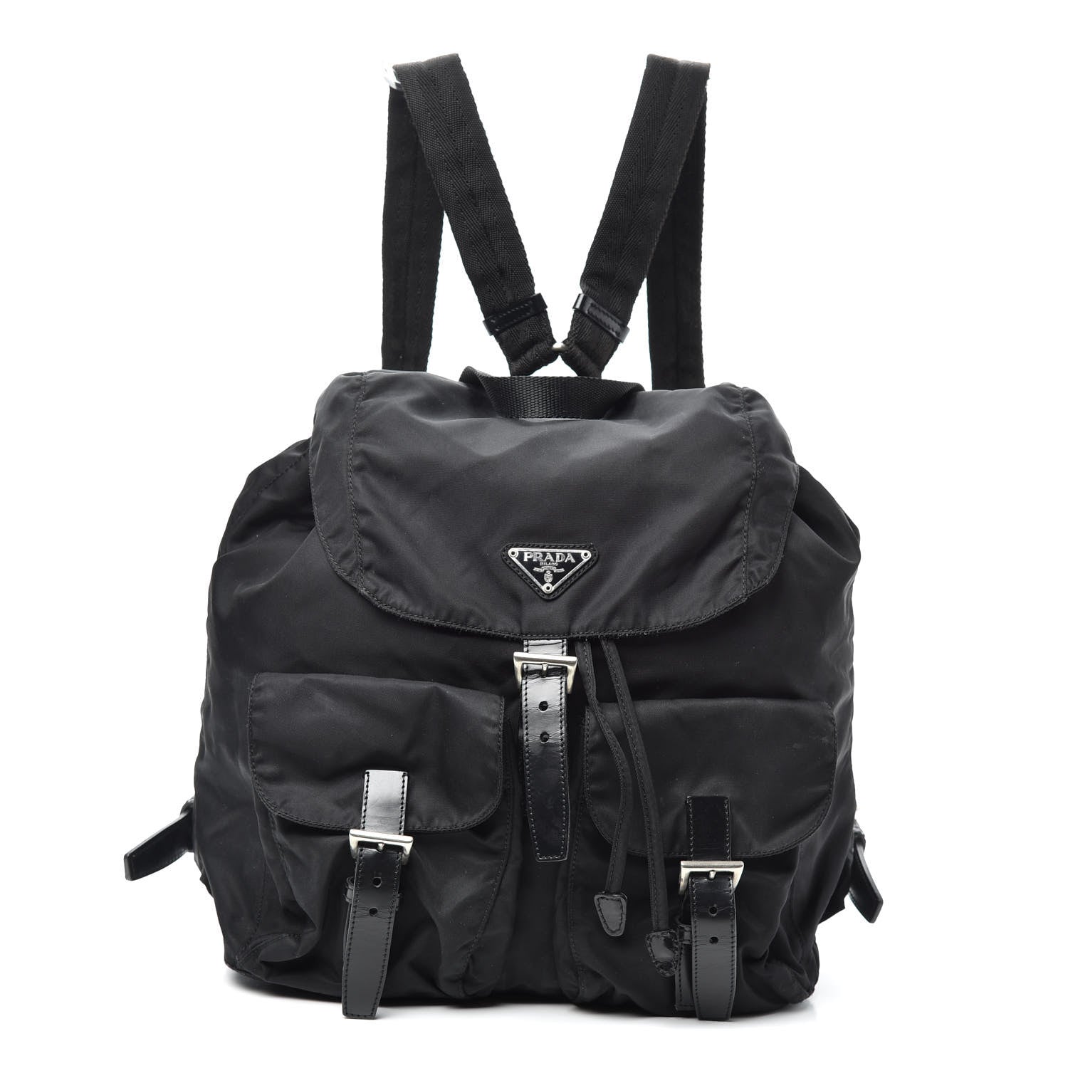 Prada Nylon Vela Medium Backpack Black 1 of 8