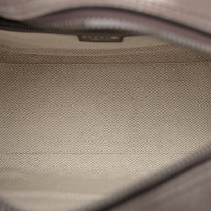 Gucci X ADIDAS Crystal Vintage Monogram Textured Dollar Calfskin Web Trefoil Logo Mini Bowling Bag Mid Natural Nut Off White New Acero 5 of 10