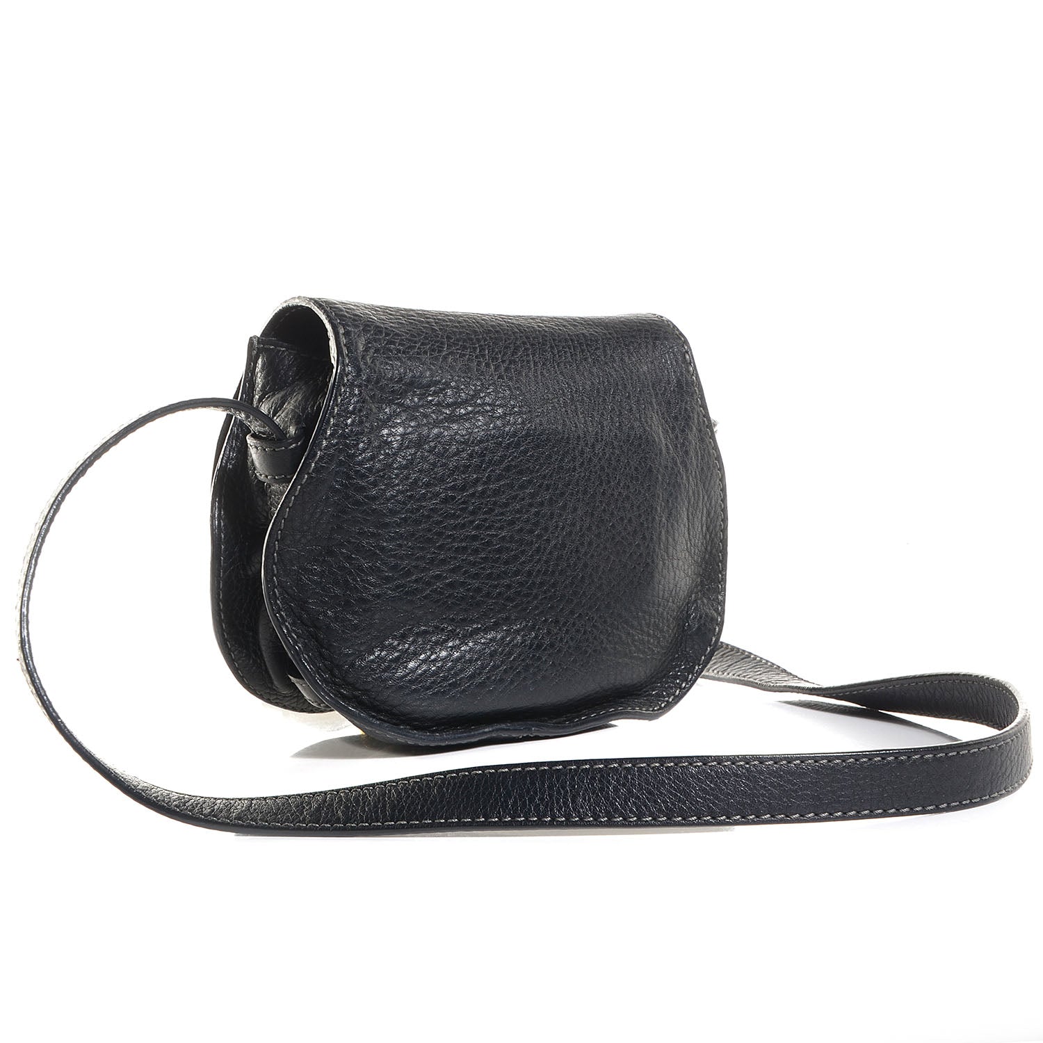 Chloe Calfskin Mini Marcie Round Crossbody Bag Black 3 of 6