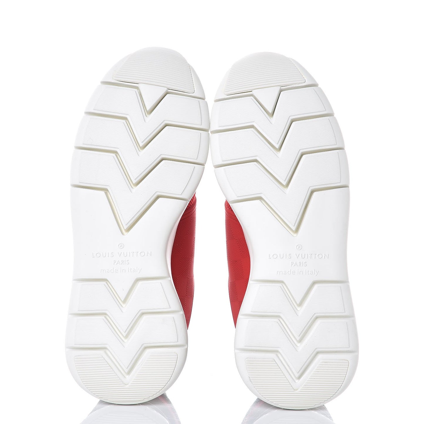 Rubber Mesh Suede Damier Fastlane Low Sneakers 5 Rouge