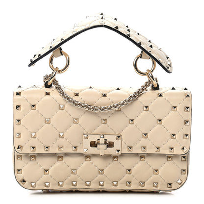 Valentino Garavani Nappa Small Rockstud Spike Shoulder Bag Light Ivory 1 of 4