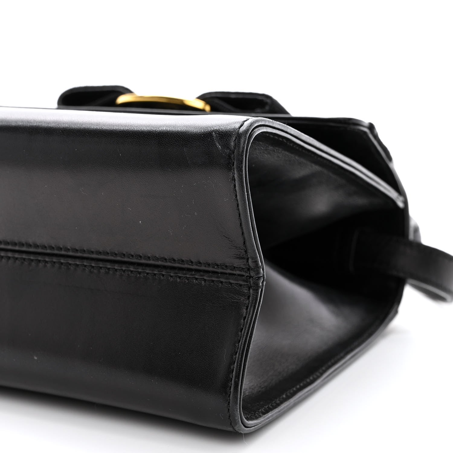 Salvatore Ferragamo Calfskin Vera Bow Mini Top Handle Crossbody Bag Black 10 of 12