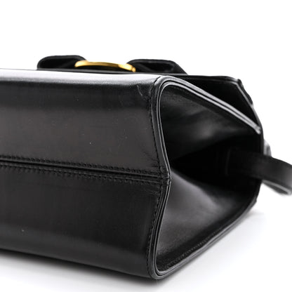 Salvatore Ferragamo Calfskin Vera Bow Mini Top Handle Crossbody Bag Black 10 of 12