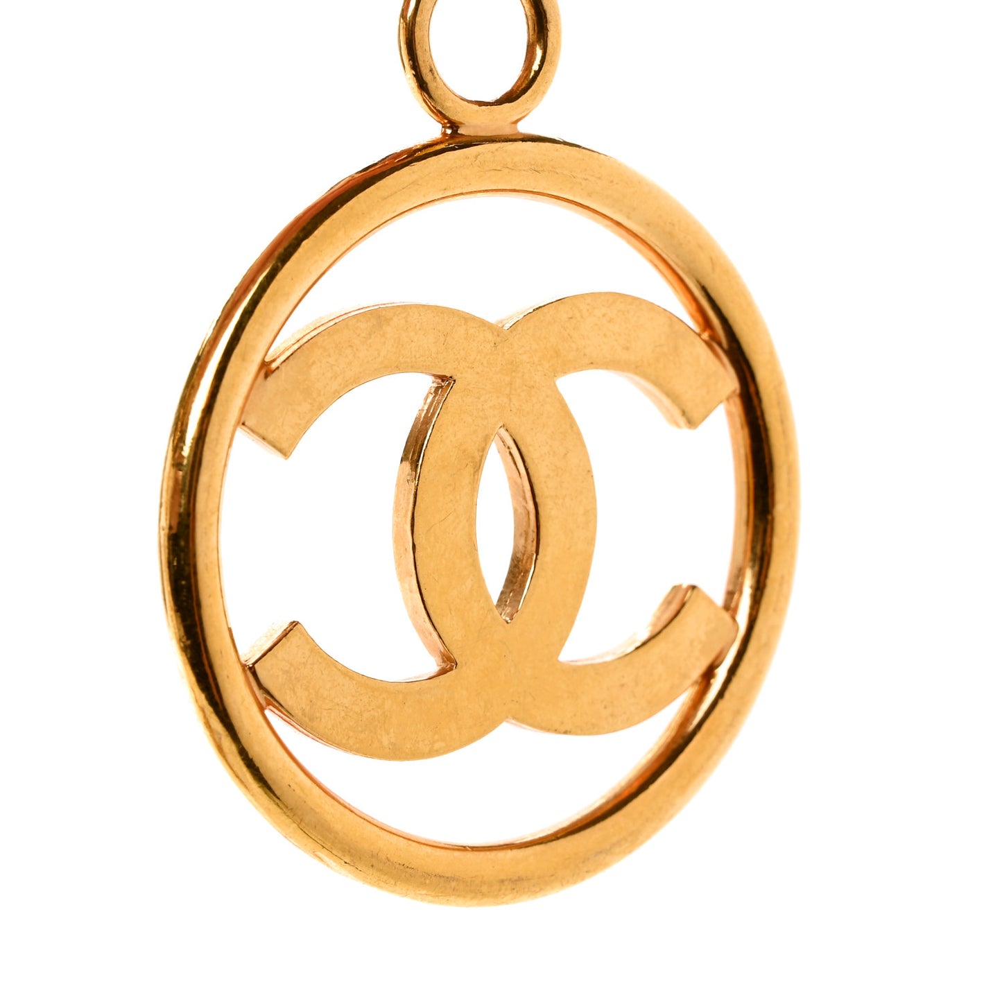 Metal Chain CC Medallion Belt Gold