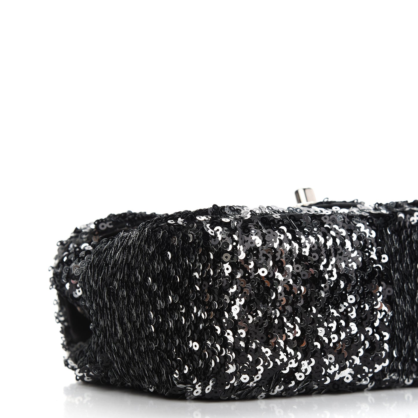 Sequin Rectangular Flap Black