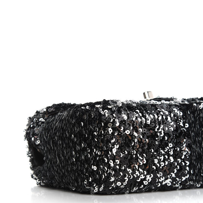 Chanel Sequin Rectangular Flap Black 9 of 10