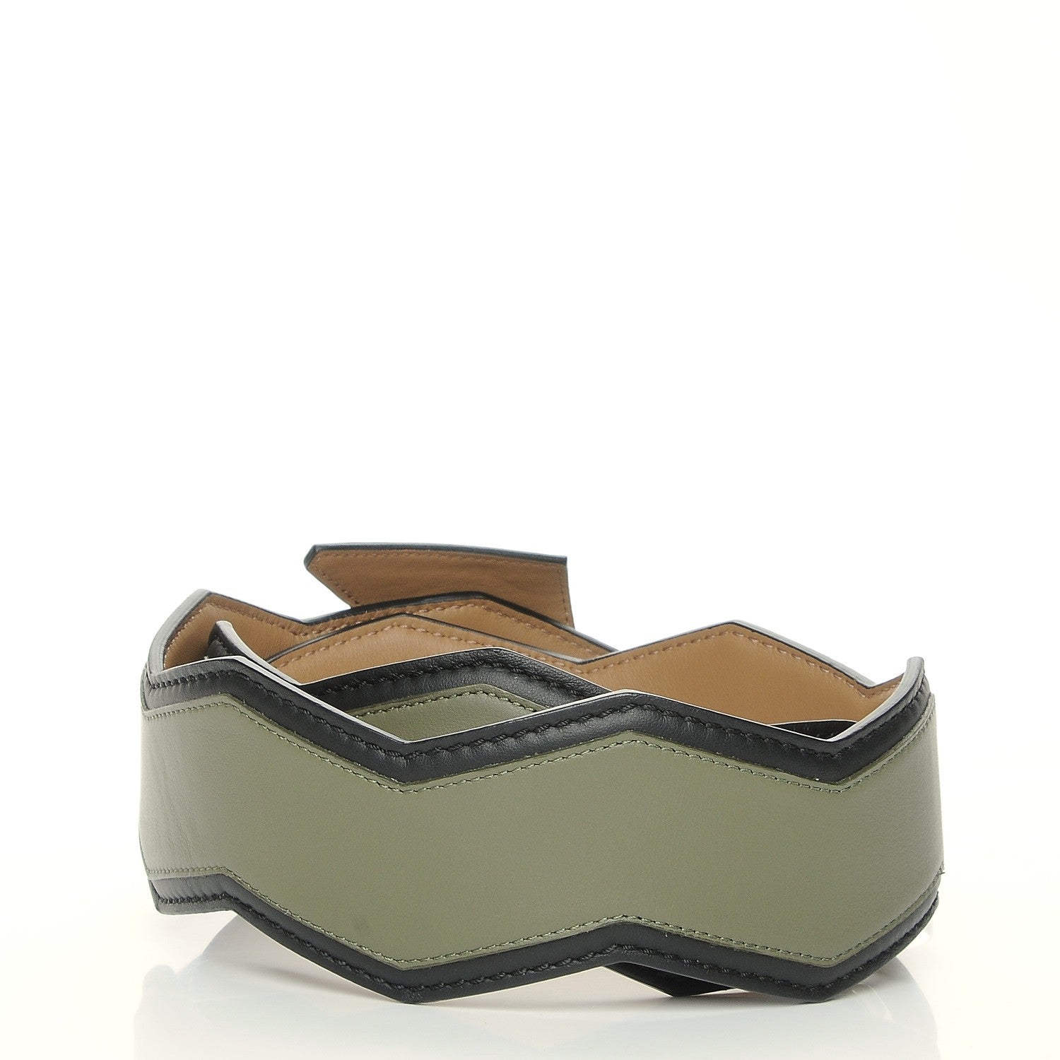 Fendi Calfskin Butterfleye Strap You Black Green 2 of 6