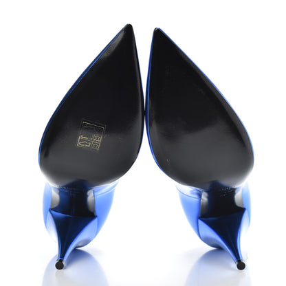 Saint Laurent Calfskin Kiki 100 Pumps 39 Bleu Roy 5 of 10