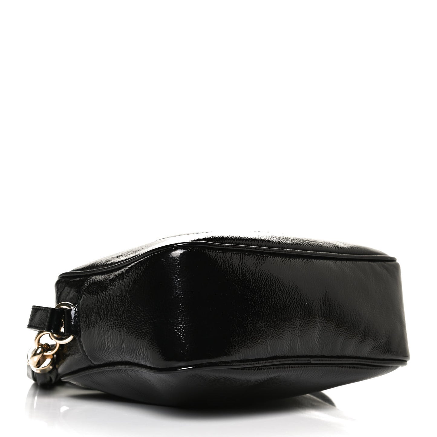 Soft Patent Small Soho Disco Bag Black