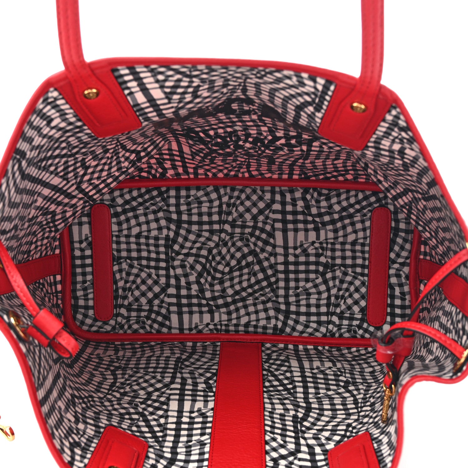 MCM Visetos Medium Liz Reversible Shopper Tote Ruby Red 8 of 21