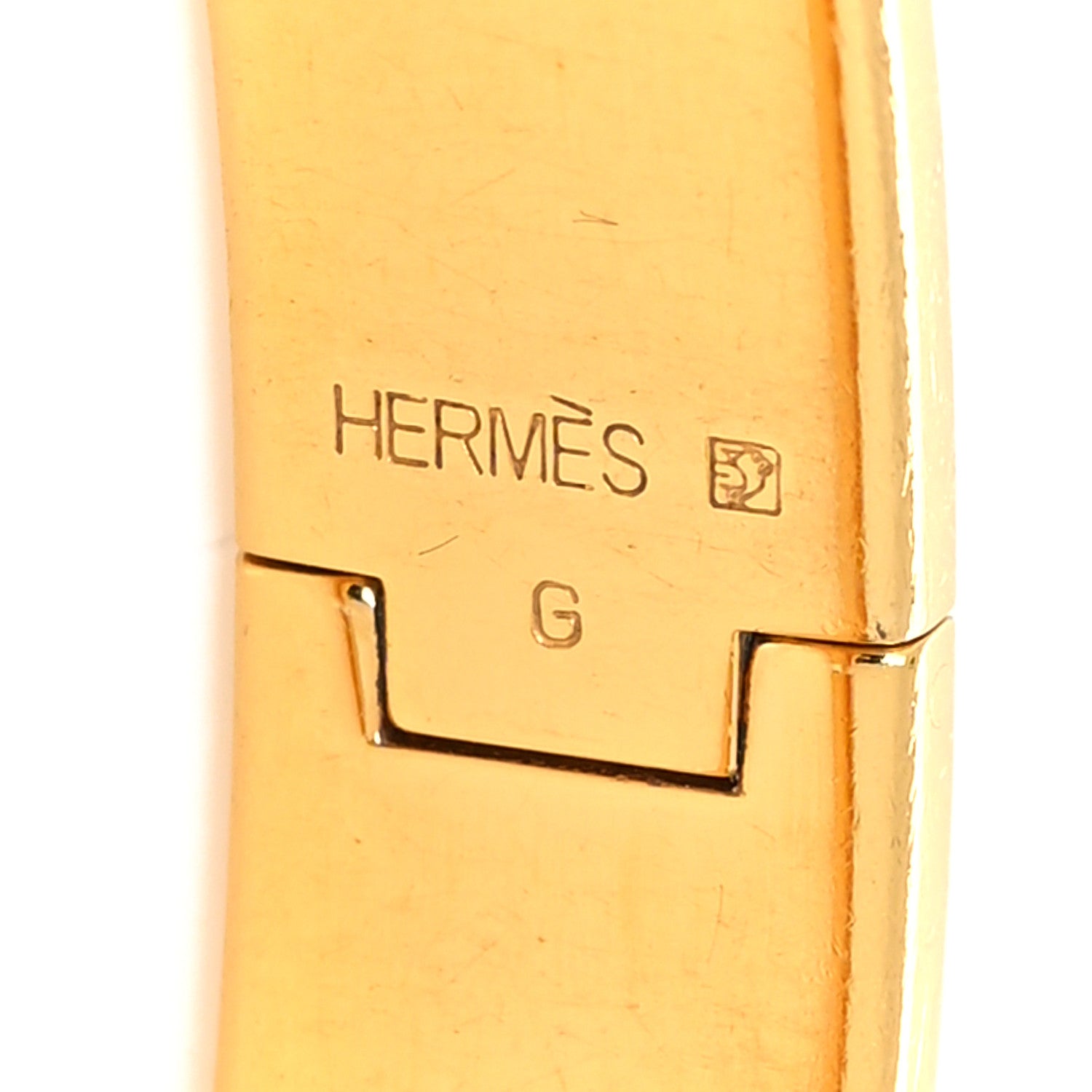 Hermes Enamel Narrow Clic Clac H Bracelet GM Orange 5 of 5
