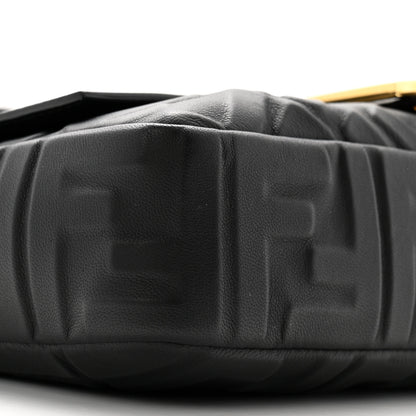 Fendi Nappa FF 1974 Embossed Baguette Black 8 of 10