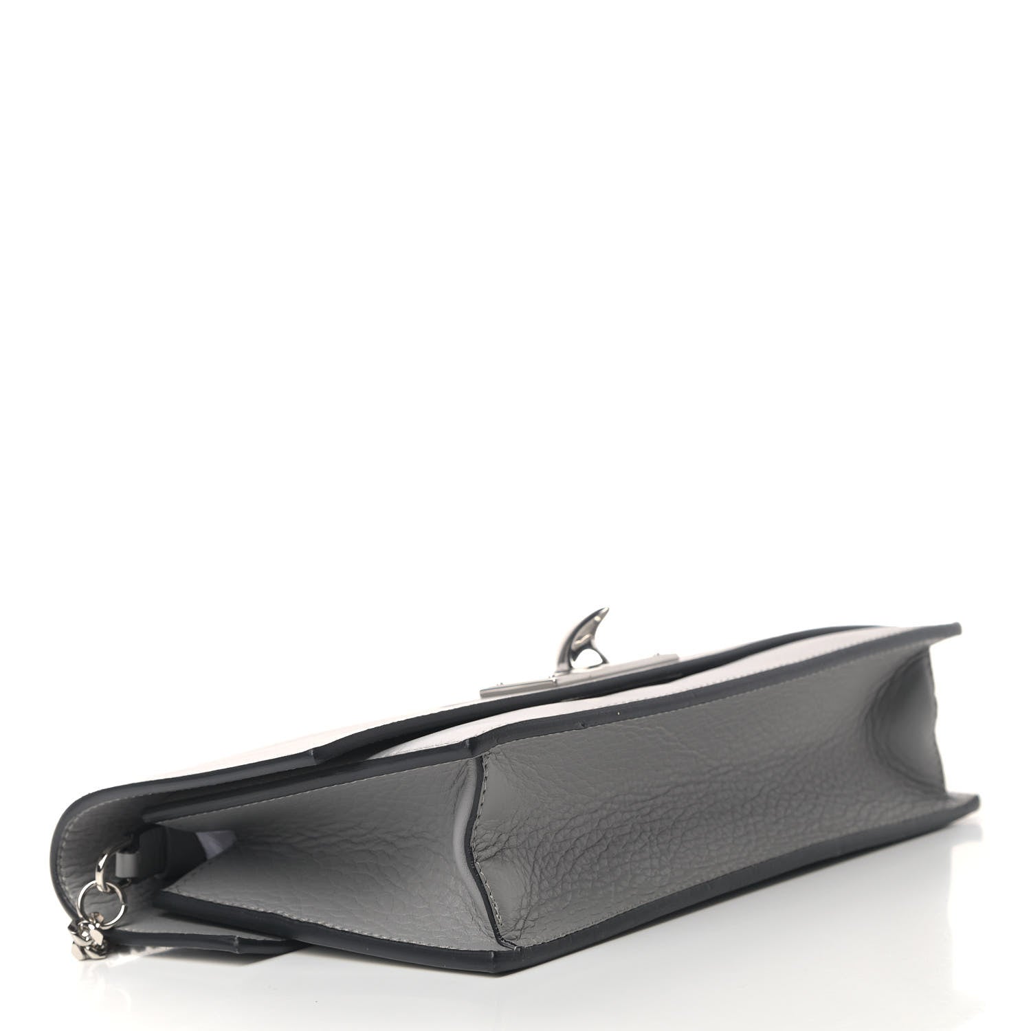 Givenchy Calfskin Shark Lock Chain Wallet Grey 3 of 6