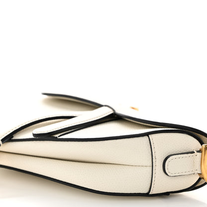 Christian Dior Grained Calfskin Mini Saddle Bag White 10 of 10