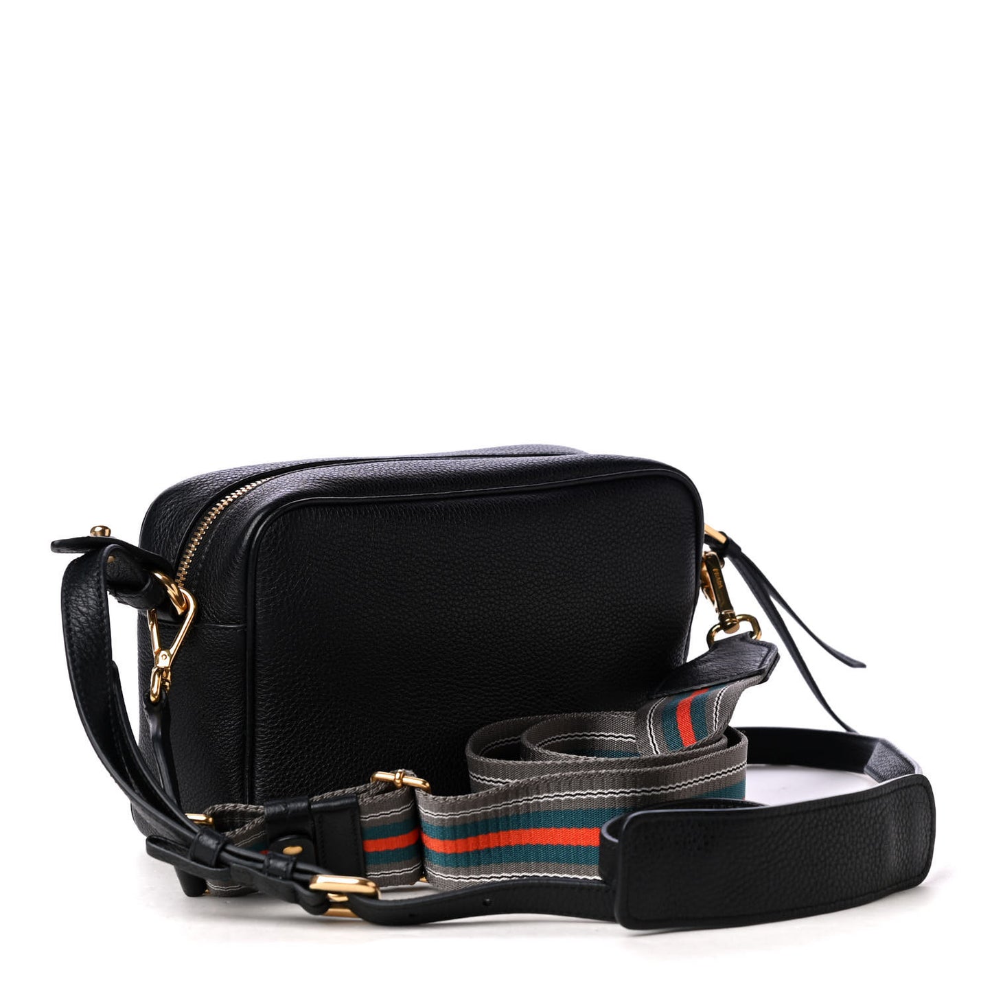 Vitello Daino Camera Crossbody Black