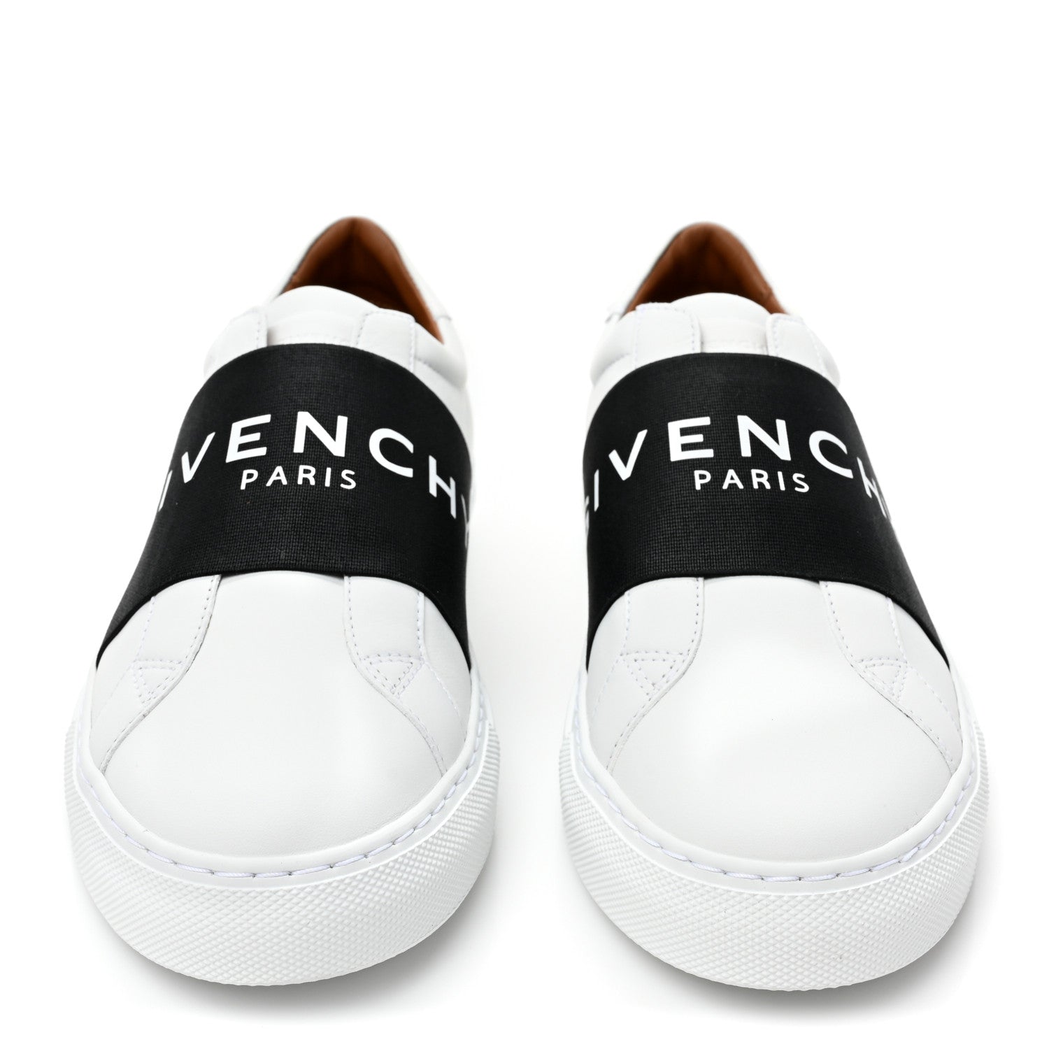 Givenchy Calfskin Band Logo Womens Urban Street Sneakers 38.5 White Black 2 of 10