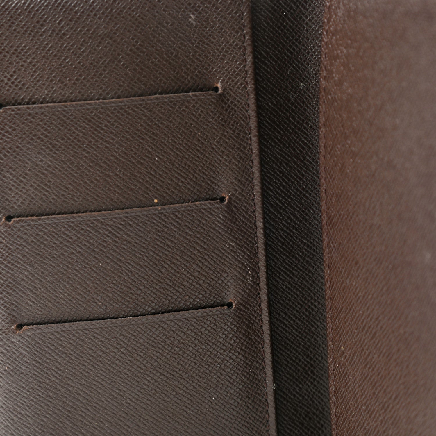 Louis Vuitton Damier Ebene Checkbook Cover Wallet 7 of 9