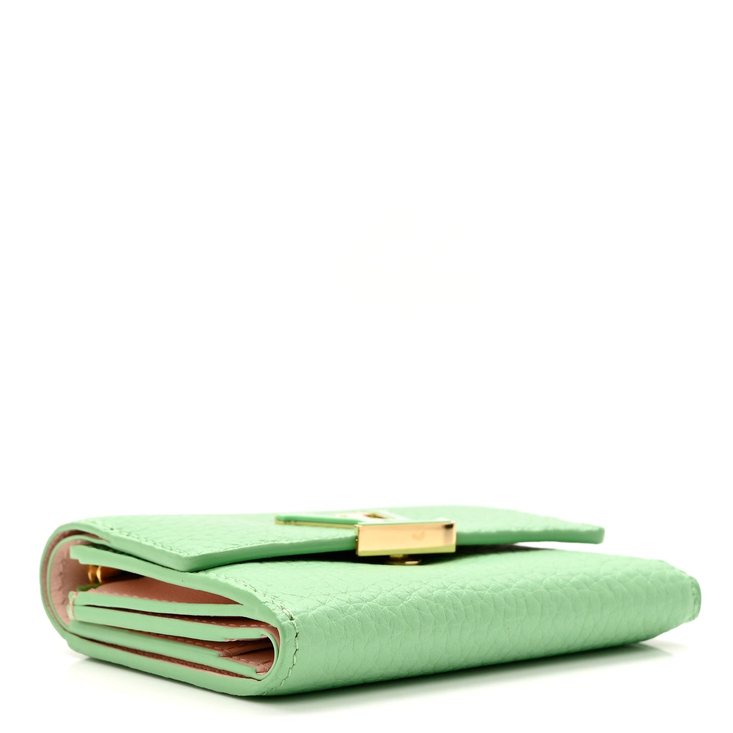 Taurillon Capucines XS Wallet Vert Pomme