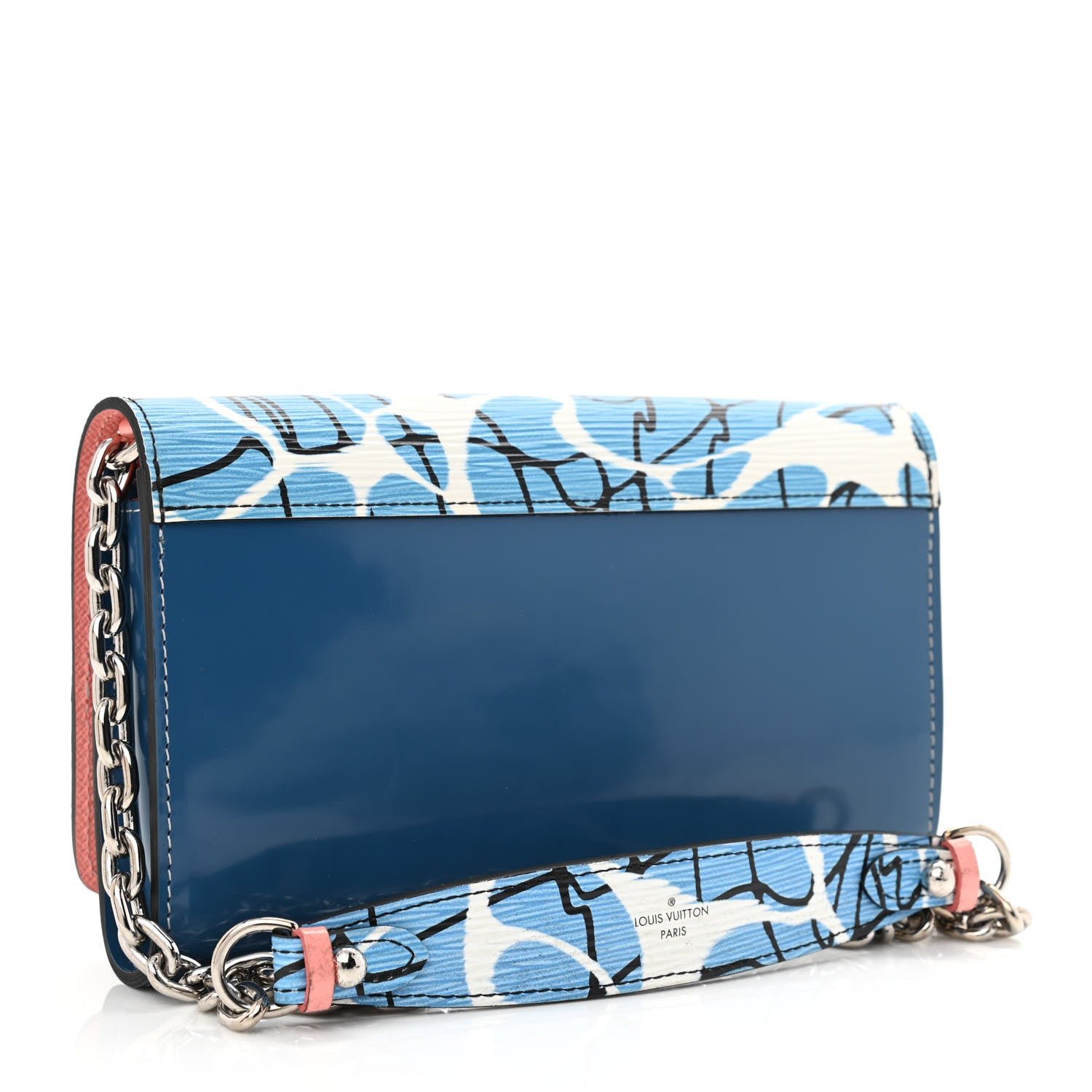 Louis Vuitton Epi Twist Chain Wallet Aqua 3 of 10