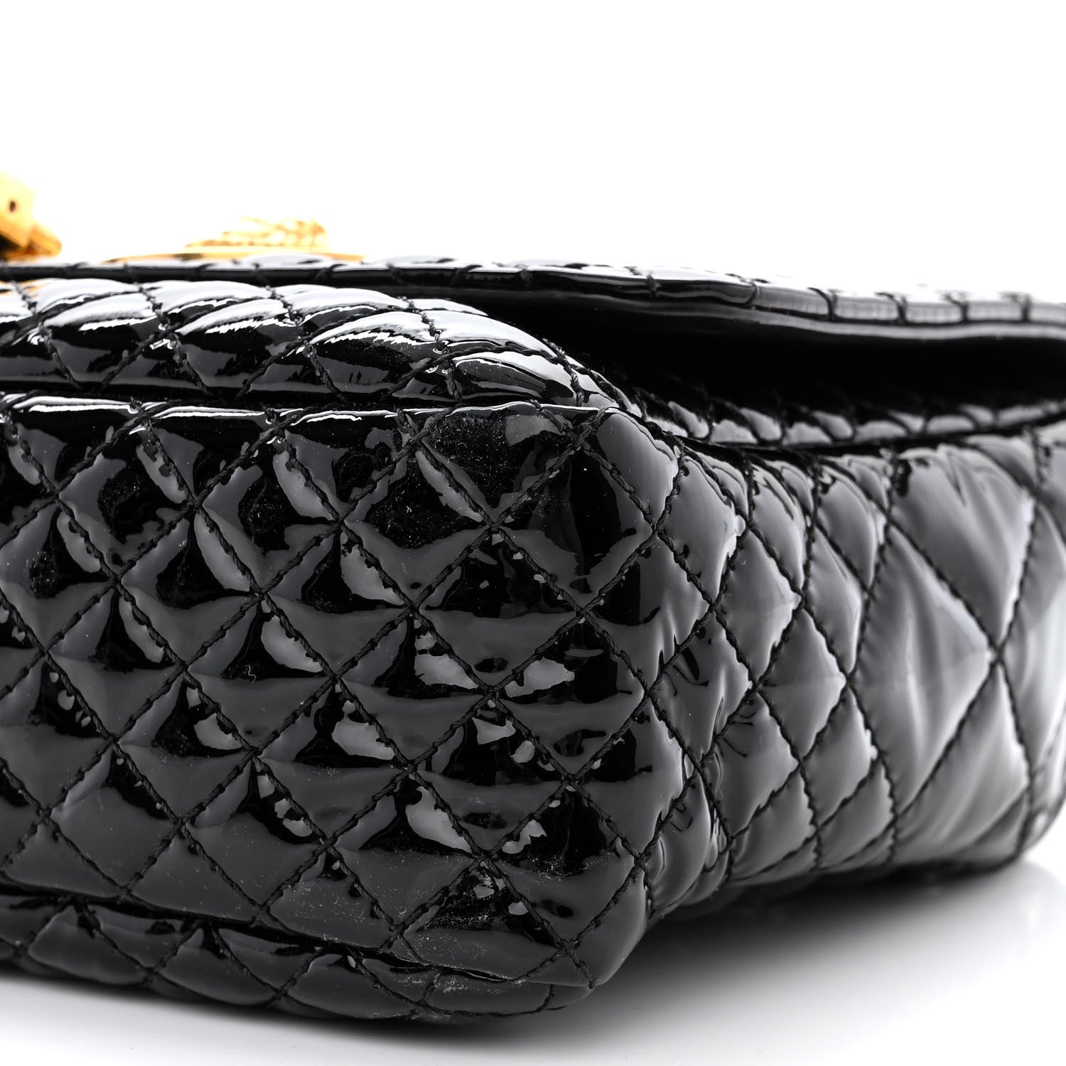 Versace Patent Quilted Icon Shoulder Bag Black 10 of 14