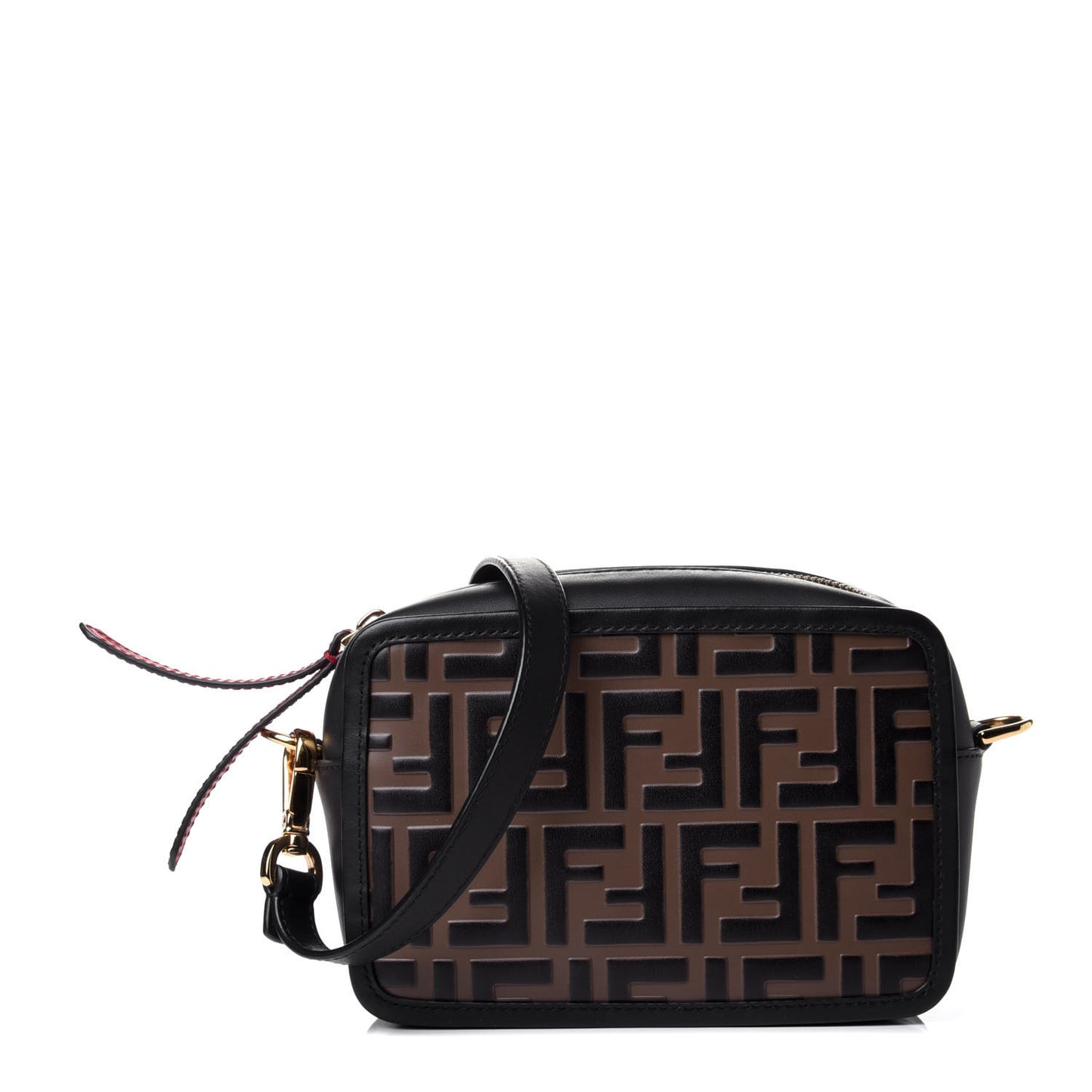 Vitello Century Bi-Color FF 1974 Embossed Mini Camera Case Maya Black