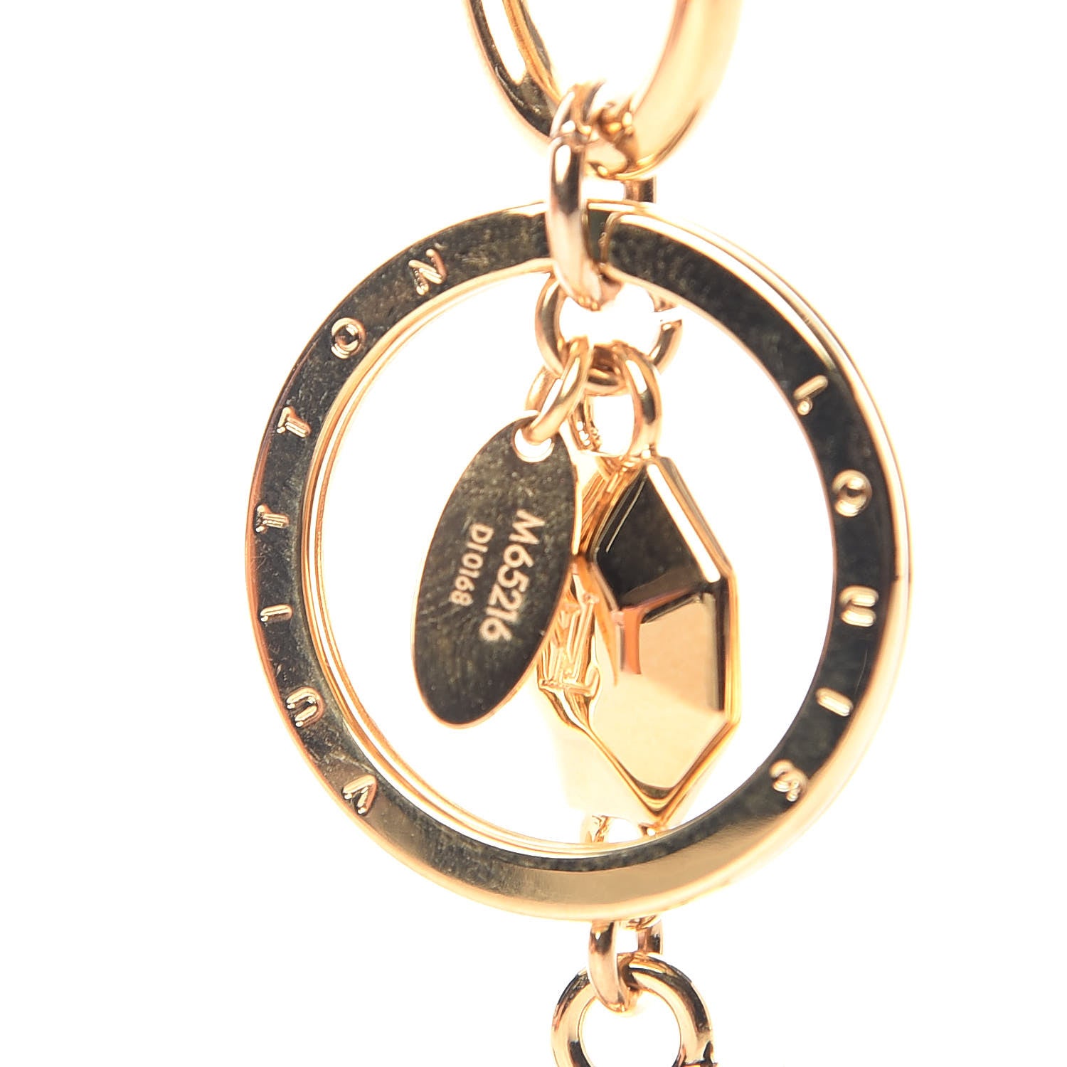 Louis Vuitton LV Facettes Bag Charm Key Holder Gold 3 of 6