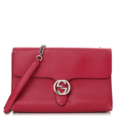 Gucci Moon Calfskin Medium Interlocking G Shoulder Bag Petunia 1 of 21