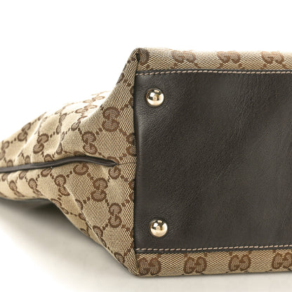 Gucci Monogram Medium New Britt Tote Brown 9 of 10