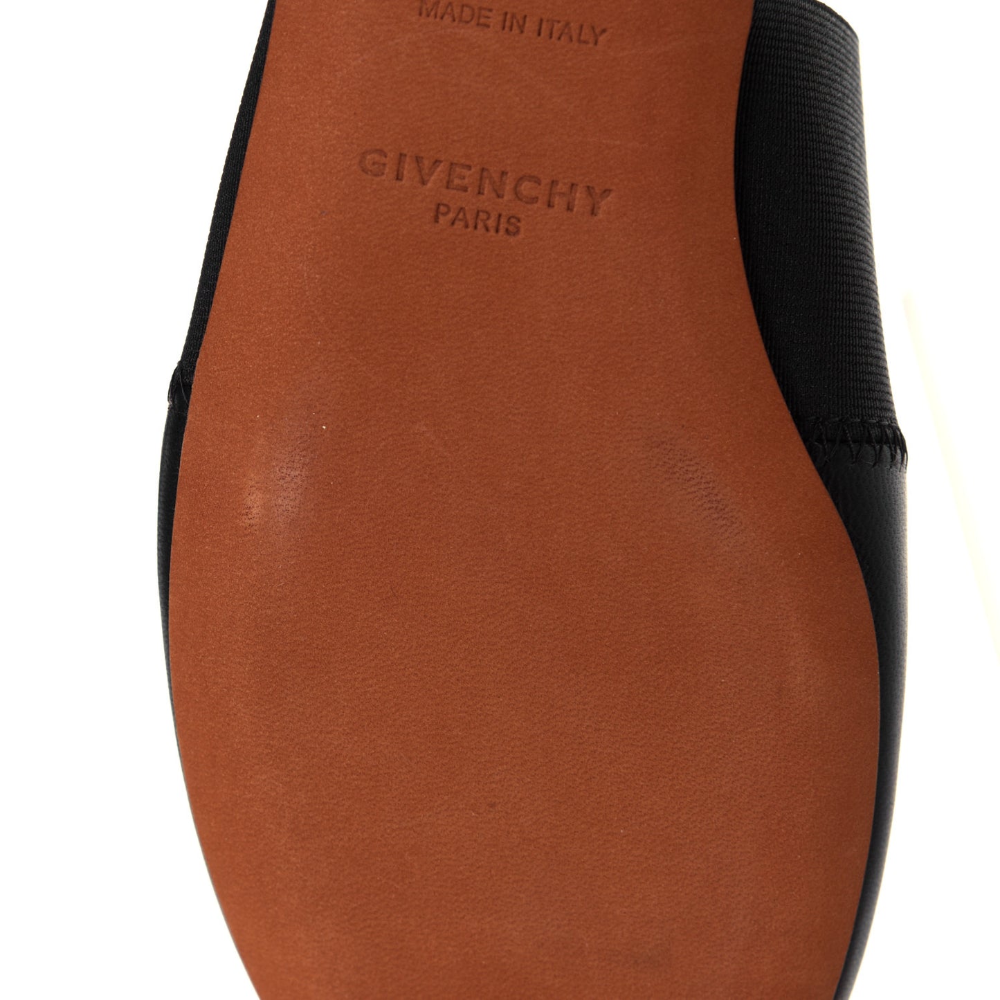 Calfskin Bedford Logo Mule Slides 36.5 Black