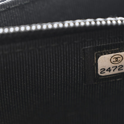 Chanel Aged Calfskin Chevron Quilted Reissue 2.55 Square Wallet On Chain WOC So Black 8 of 12
