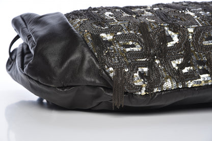 Valentino Garavani Nappa Sequin Chain Glam Tote Dark Grey 9 of 11
