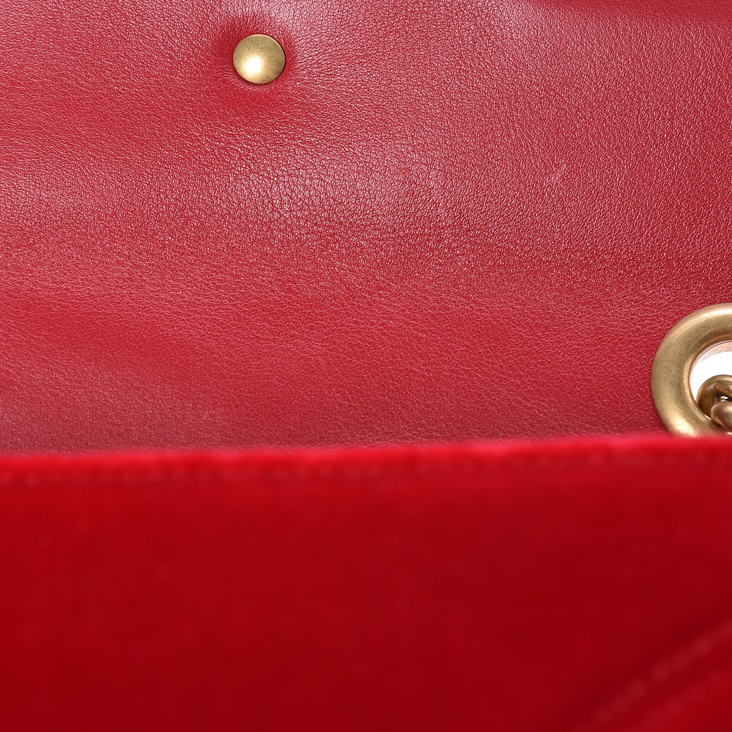 Gucci Velvet Matelasse Mini GG Marmont Shoulder Bag Hibiscus Red 8 of 13