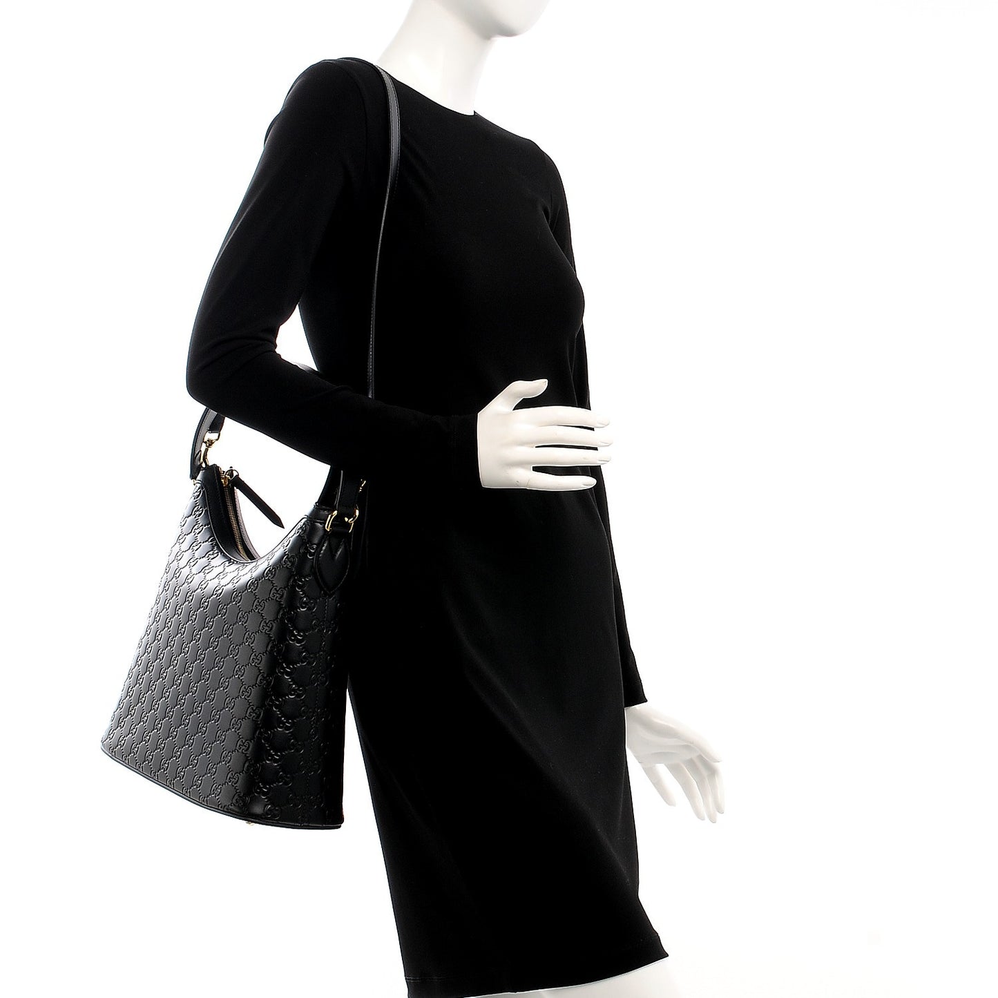 Guccissima Linea A Hobo Black