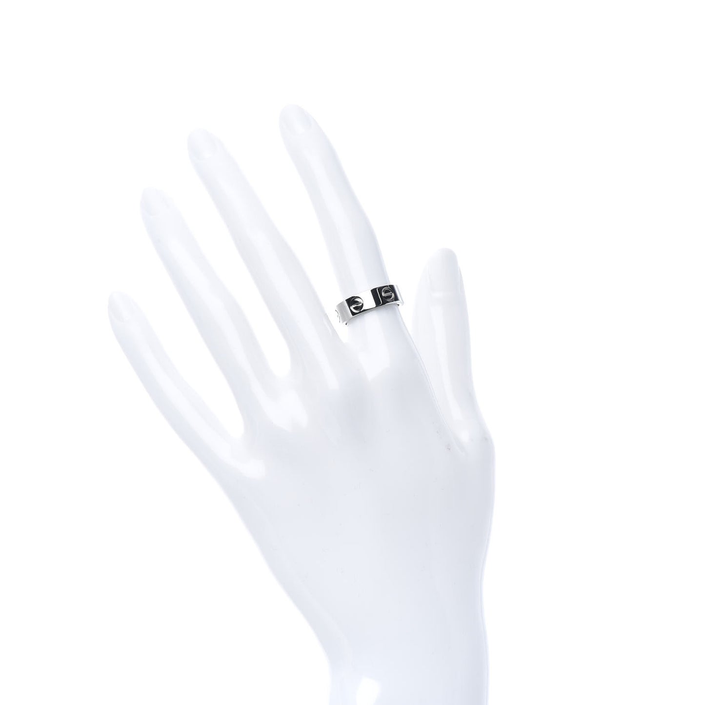 18K White Gold 5.5mm LOVE Ring 50 5.25