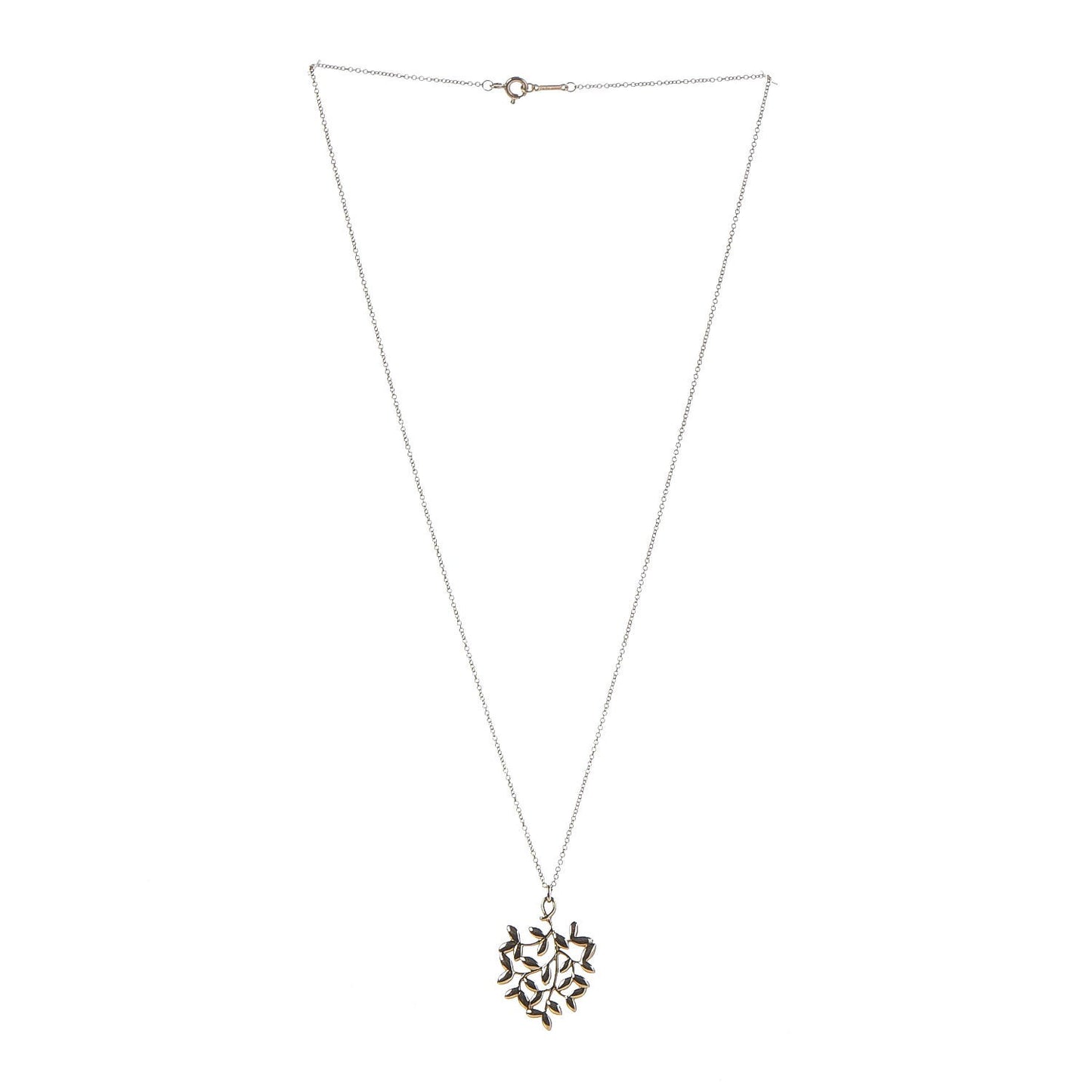 18K Yellow Gold Small Paloma Picasso Olive Leaf Pendant Necklace