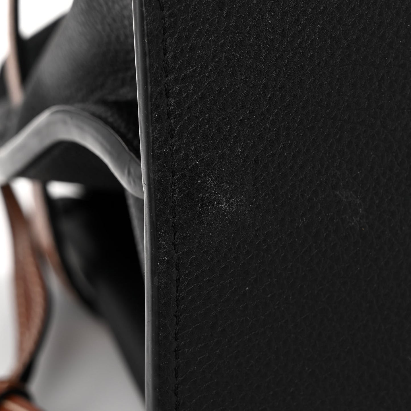 Calfskin Small Gate Tote Pecan Black