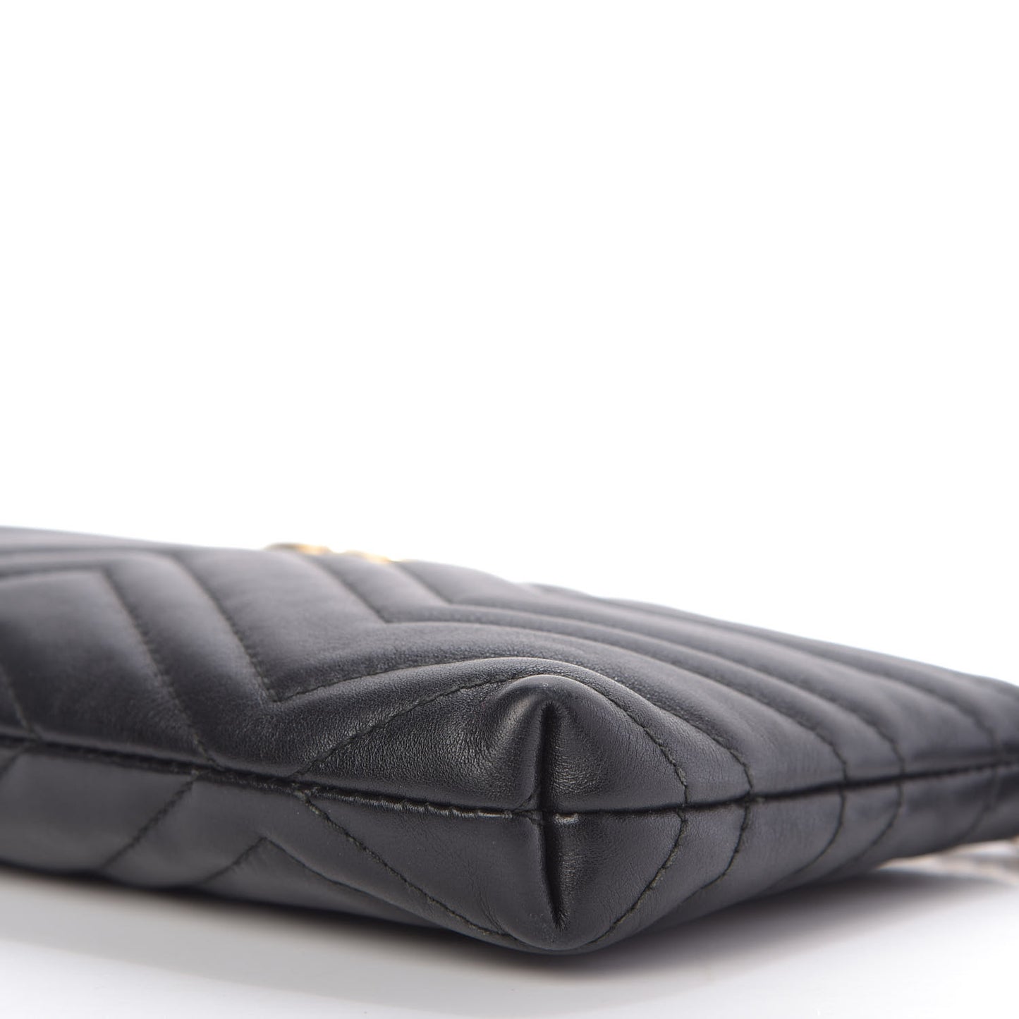 Calfskin Matelasse Mini GG Marmont Chain Bag Black
