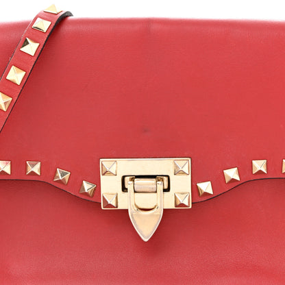 Valentino Garavani Vitello Medium Rockstud Flip Lock Crossbody Bag Rosso Valentino 7 of 9