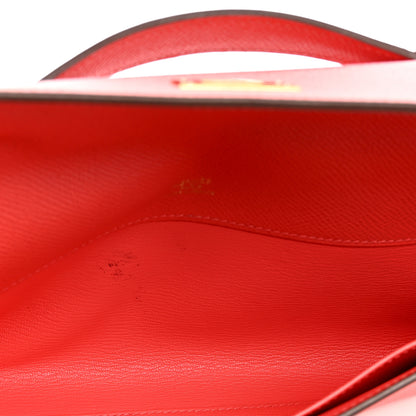 Hermes Epsom Kelly Cut Clutch Pochette Rose Jaipur 5 of 11