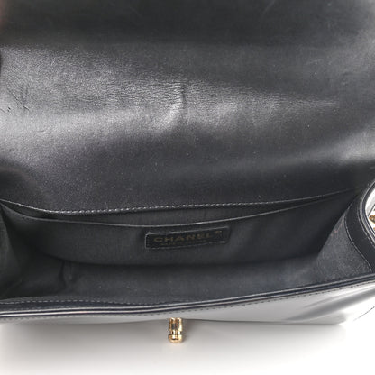 Chanel Patent Calfskin Quilted Medium Boy Flap Black 5 of 9