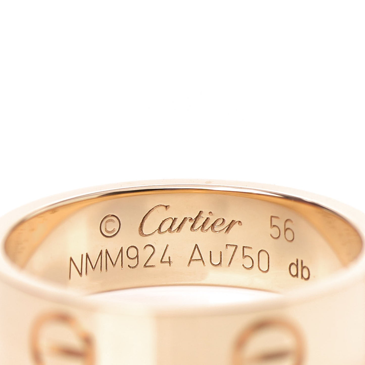 18K Yellow Gold 5.5mm LOVE Ring 56 7.75