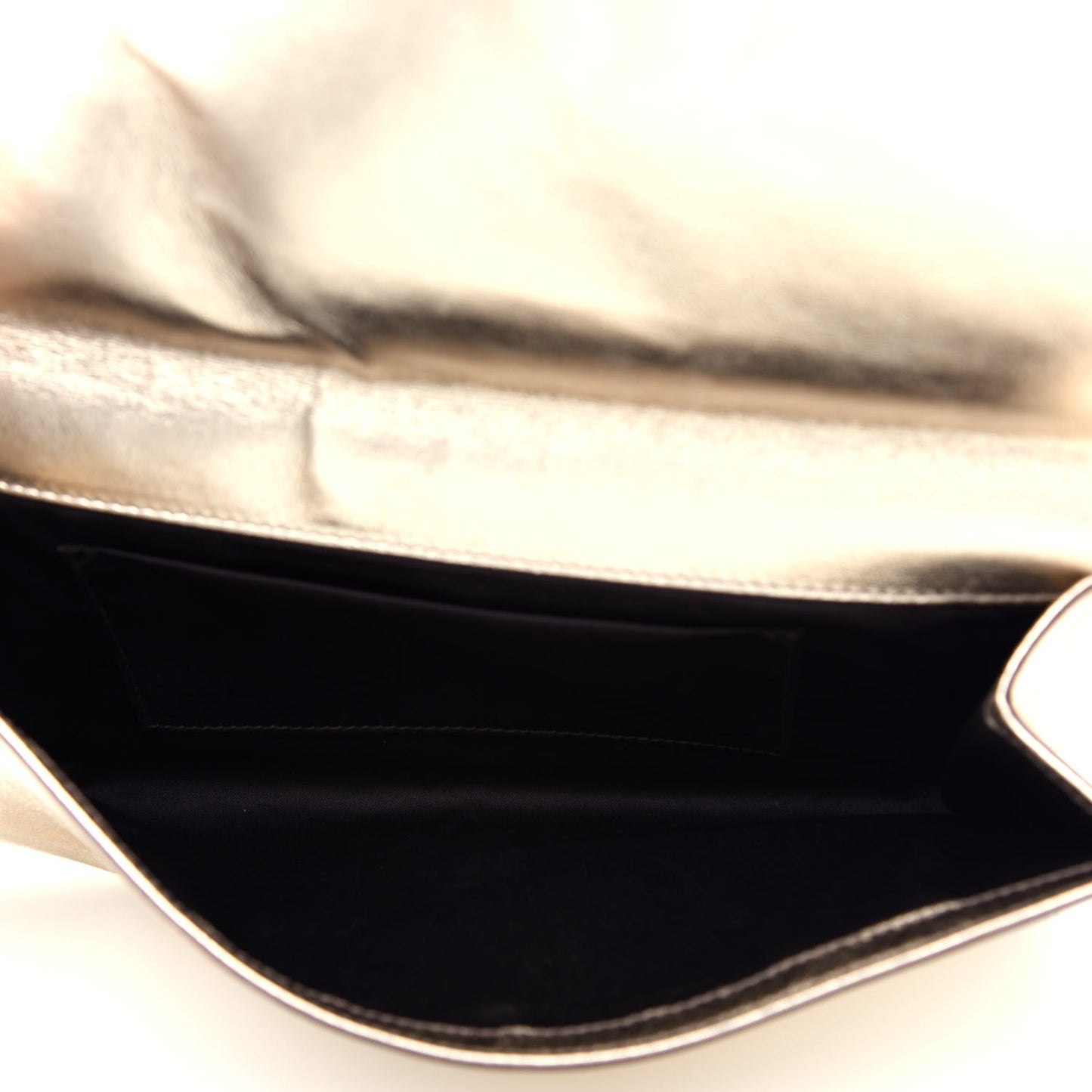 Metallic Calfskin Monogram Large Belle De Jour Clutch Gold