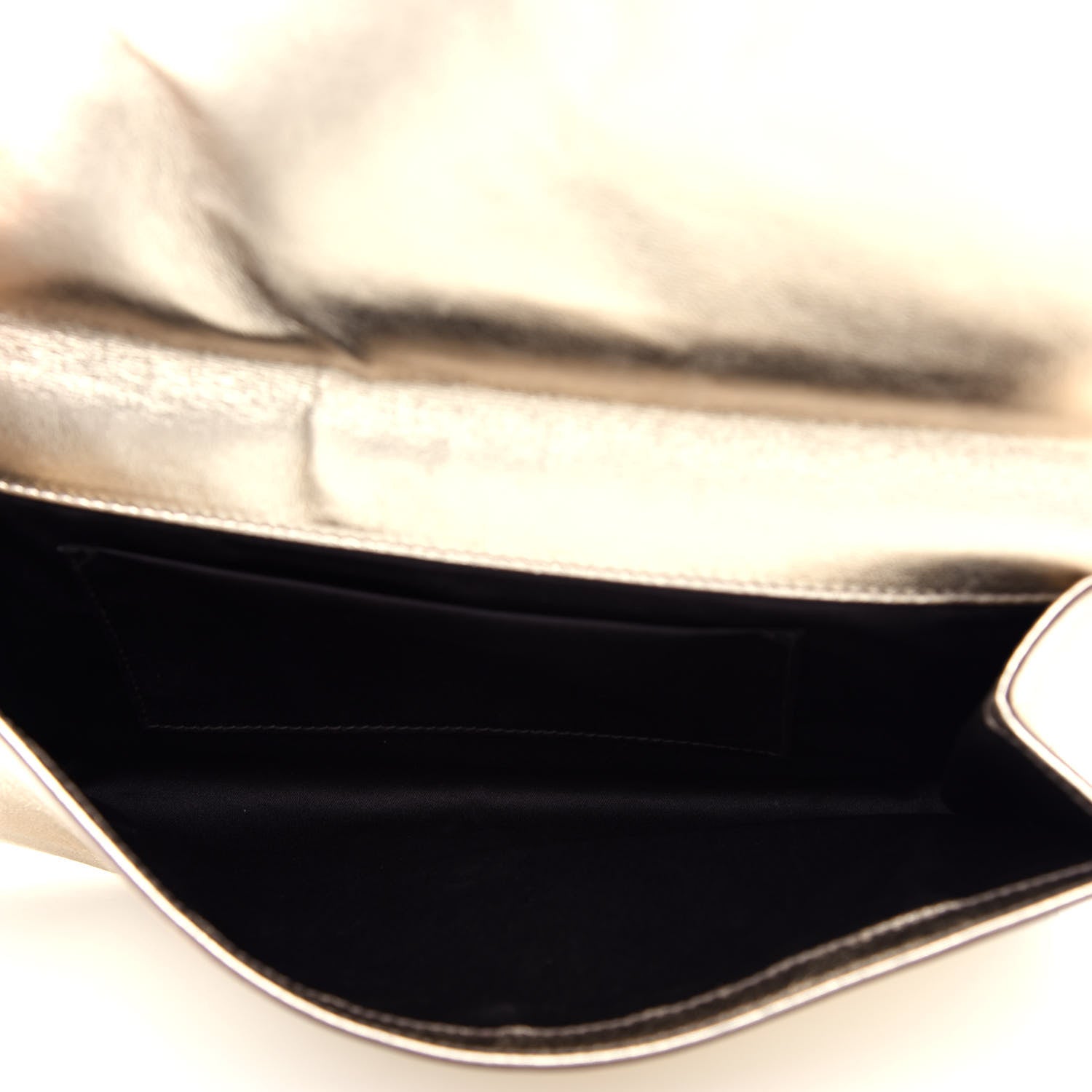 Saint Laurent Metallic Calfskin Monogram Large Belle De Jour Clutch Gold 5 of 7