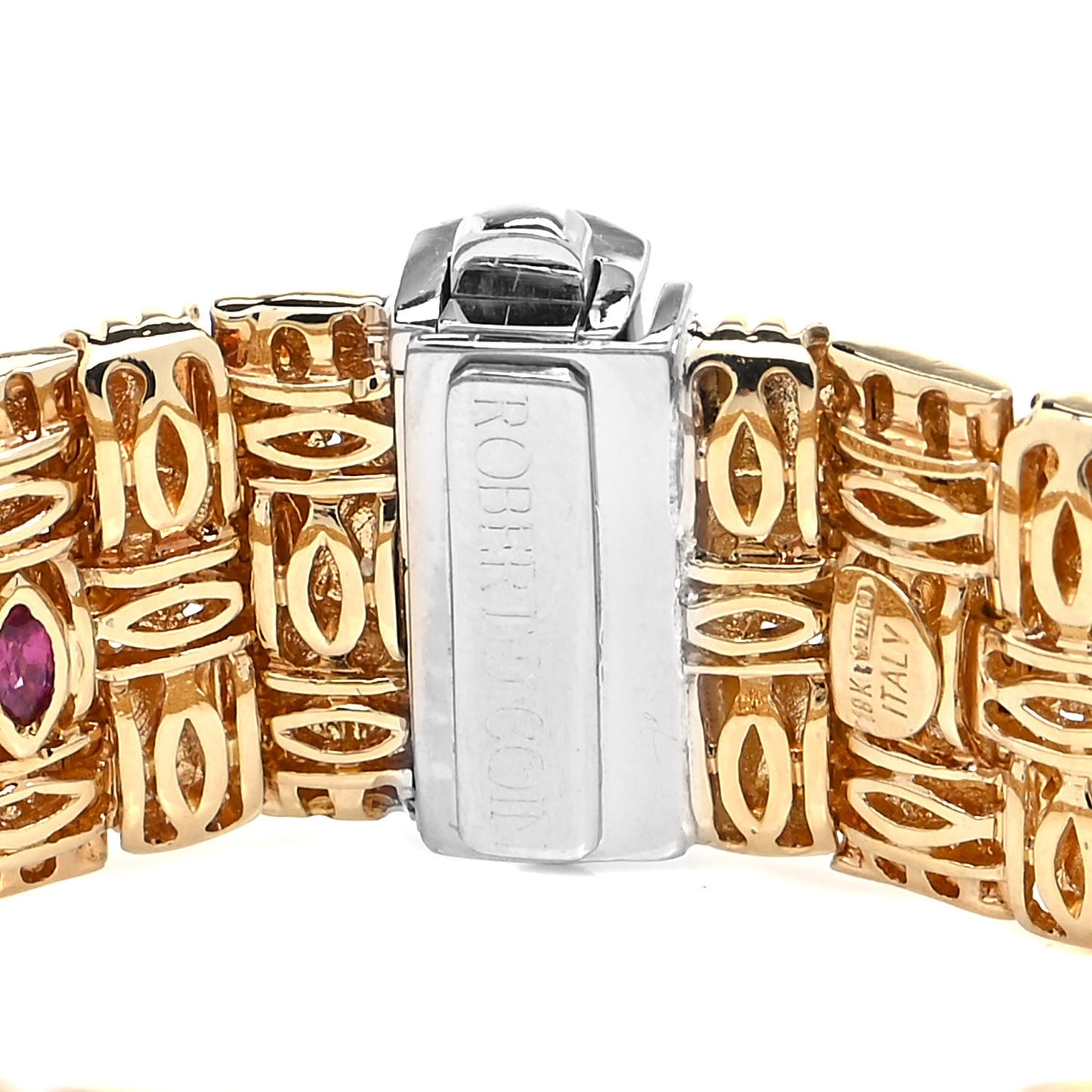 18K Yellow White Gold Diamond Appassionata Mesh Bracelet