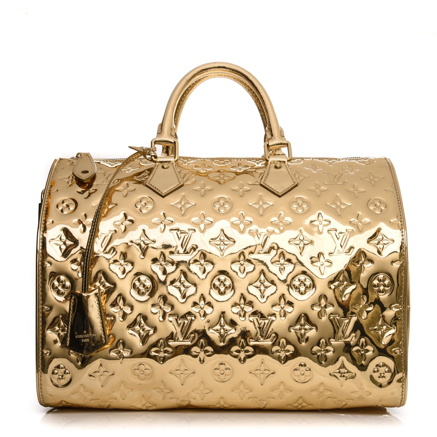 Louis Vuitton Monogram Miroir Speedy 35 Gold 1 of 8
