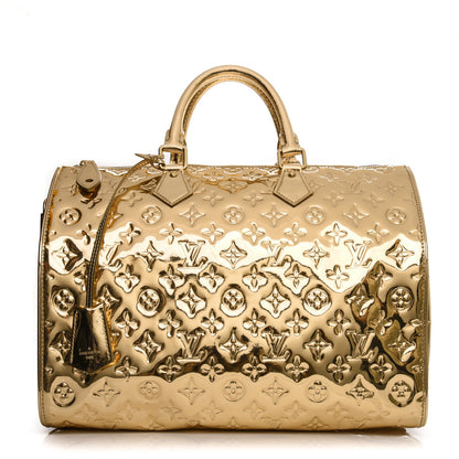 Louis Vuitton Monogram Miroir Speedy 35 Gold 1 of 8