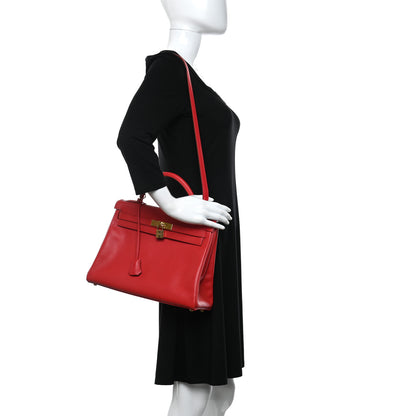 Hermes Gulliver Kelly Retourne 32 Rouge Vif 2 of 15