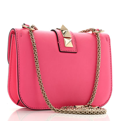 Valentino Garavani Vitello Small Glam Lock Rockstud Flap Deep Fuxia 3 of 12