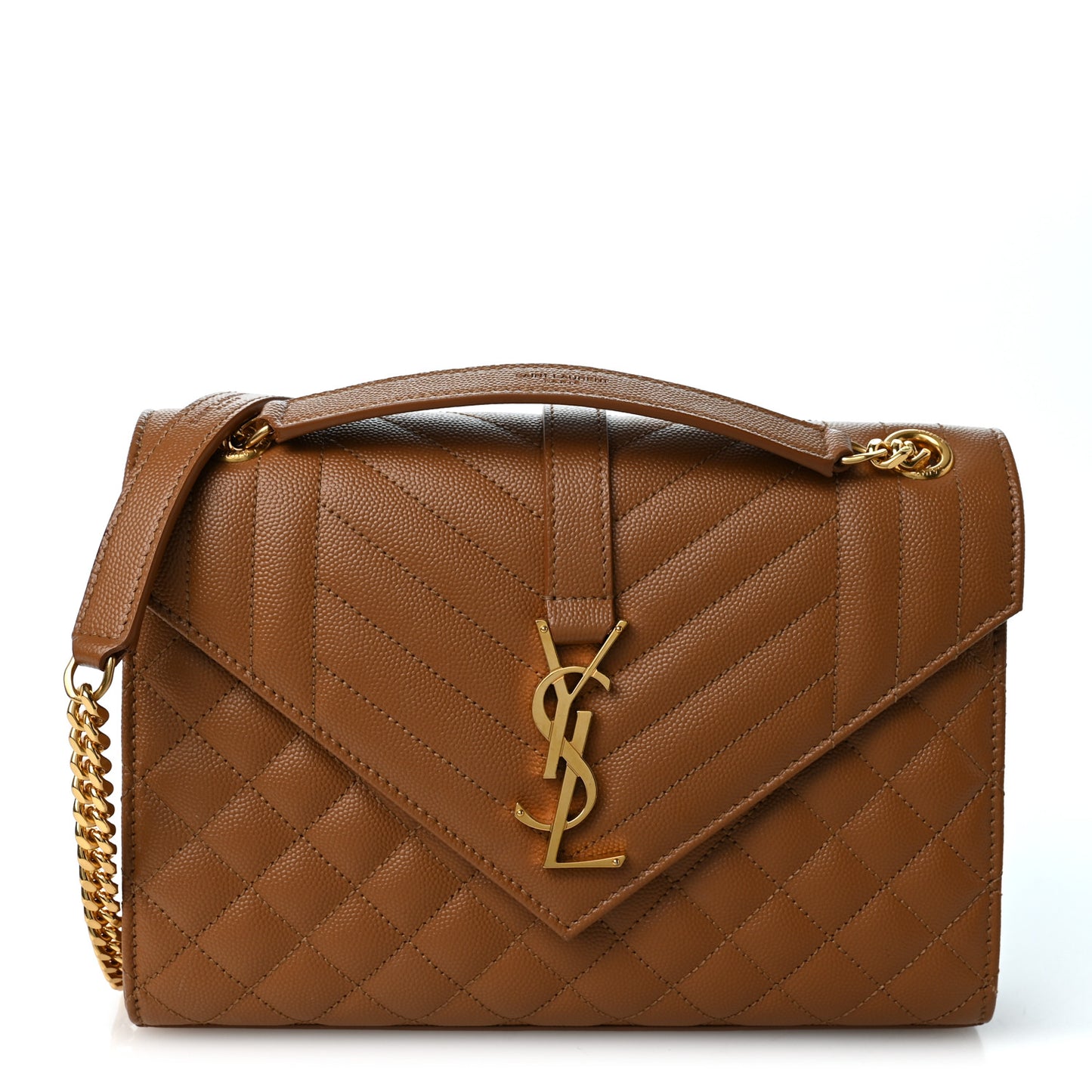 Grain De Poudre Textured Mixed Matelasse Medium Triquilt Monogram Satchel Dark Natural