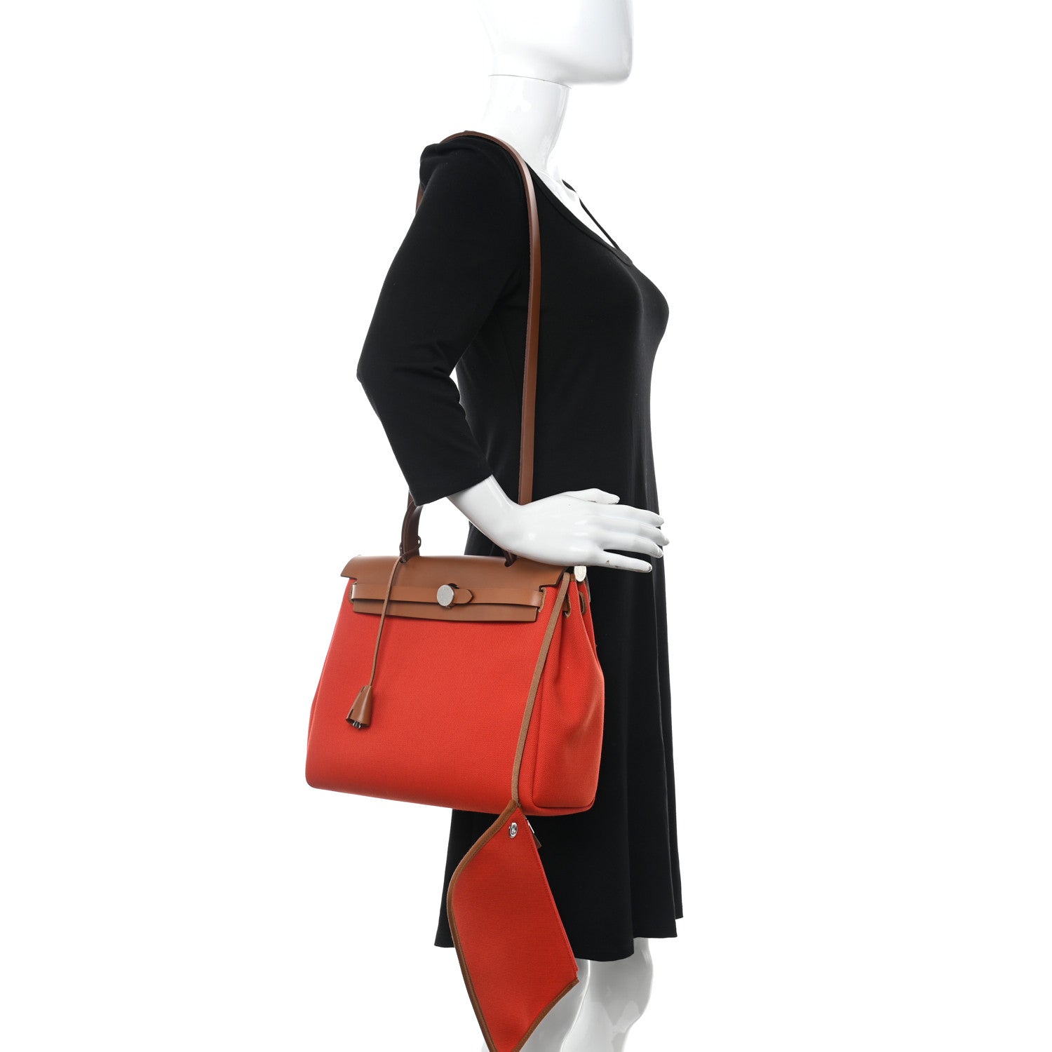 Hermes Vache Hunter Toile Herbag Zip 31 PM Capucine Fauve 2 of 12